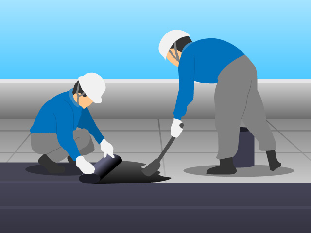 アスファルト防水イラスト