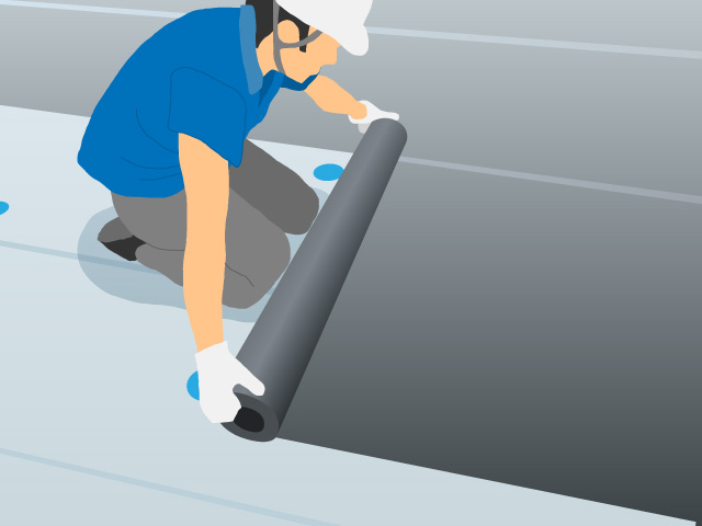 塩ビシート防水イラスト