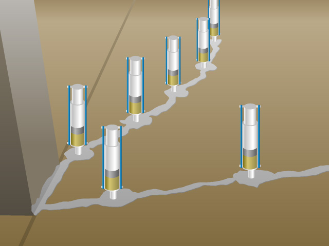 クラック補修工事イラスト